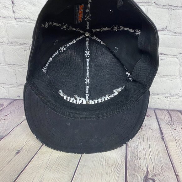 Xtreme Couture Baseball Hat Cap Stretch Fit Black Size L/XL Animal Print Wolf - Picture 7 of 8